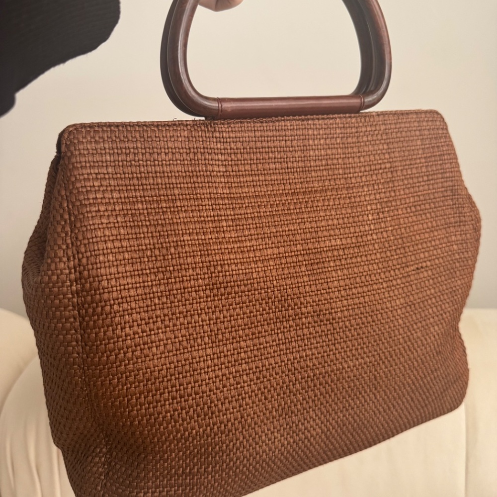 Chanel Raffia Top Handle Handbag - Picture 5 of 10
